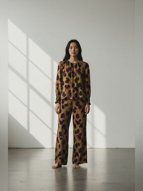 The Fold Silk abstract Print balloon sleeve Blouse quiet luxury maximalism 10